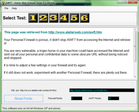 Atelier Web Firewall Tester 5.1 screenshot