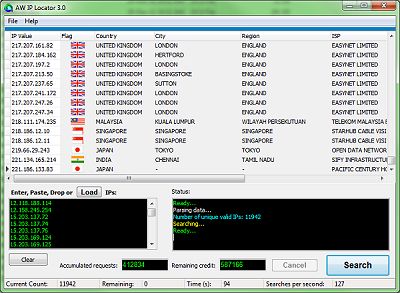 AW IP Locator 4.0 screenshot