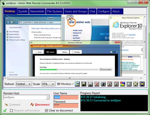 Atelier Web Remote Commander 8.05 full Atelier Web Remote Commander full screenshot